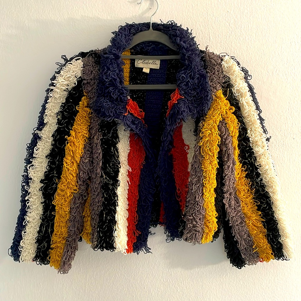 Cleobella heavy cropped crotchet multicolor jacket - Picture 2 of 10